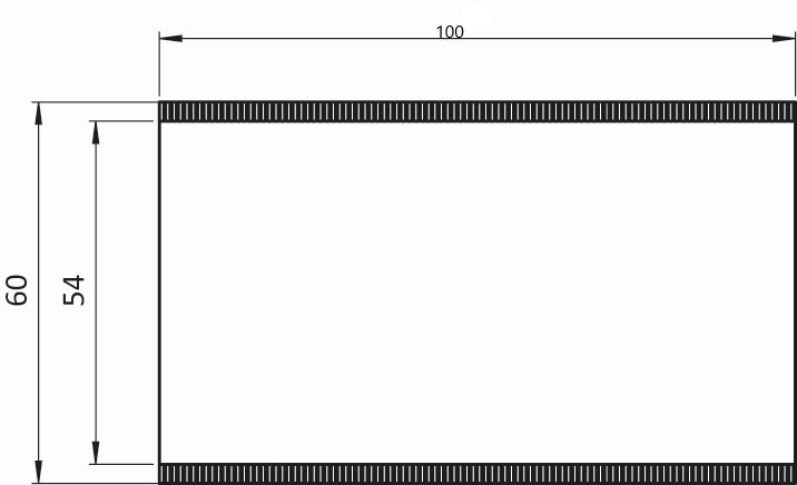 Seitlich offene magnetische Etikettenhülle 60-100 - grün