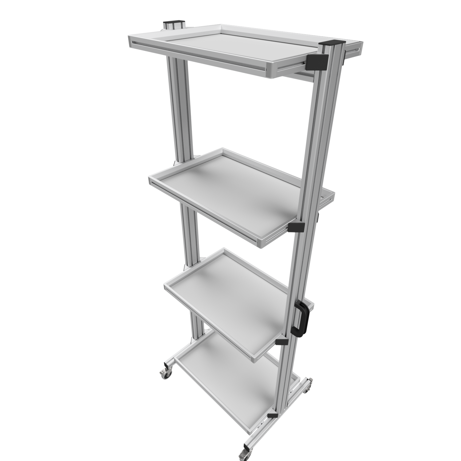 Systemwagen für Eurobehälter 60 x 40 H 200 cm ohne Auszug 