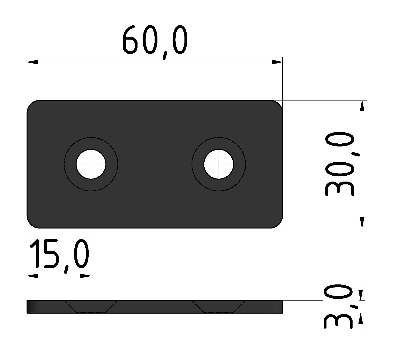 Lasche 6 30, weißaluminium ähnlich RAL 9006