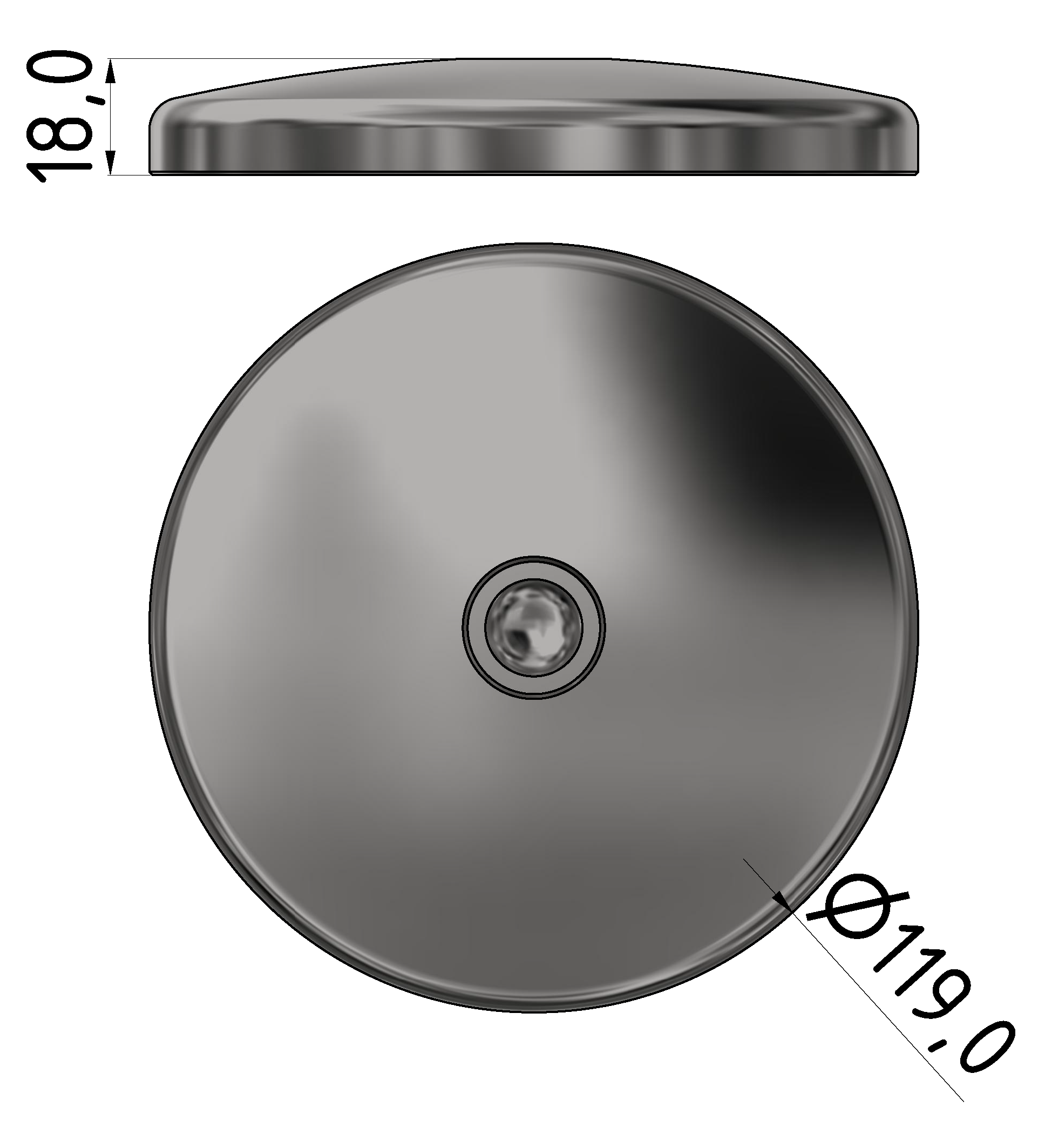 Base A D120, stainless