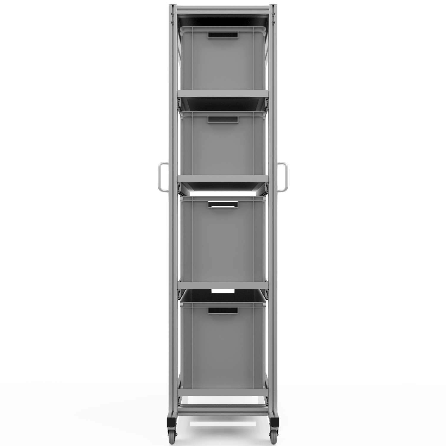 Systemwagen für Eurobehälter 60x40 H 200 cm