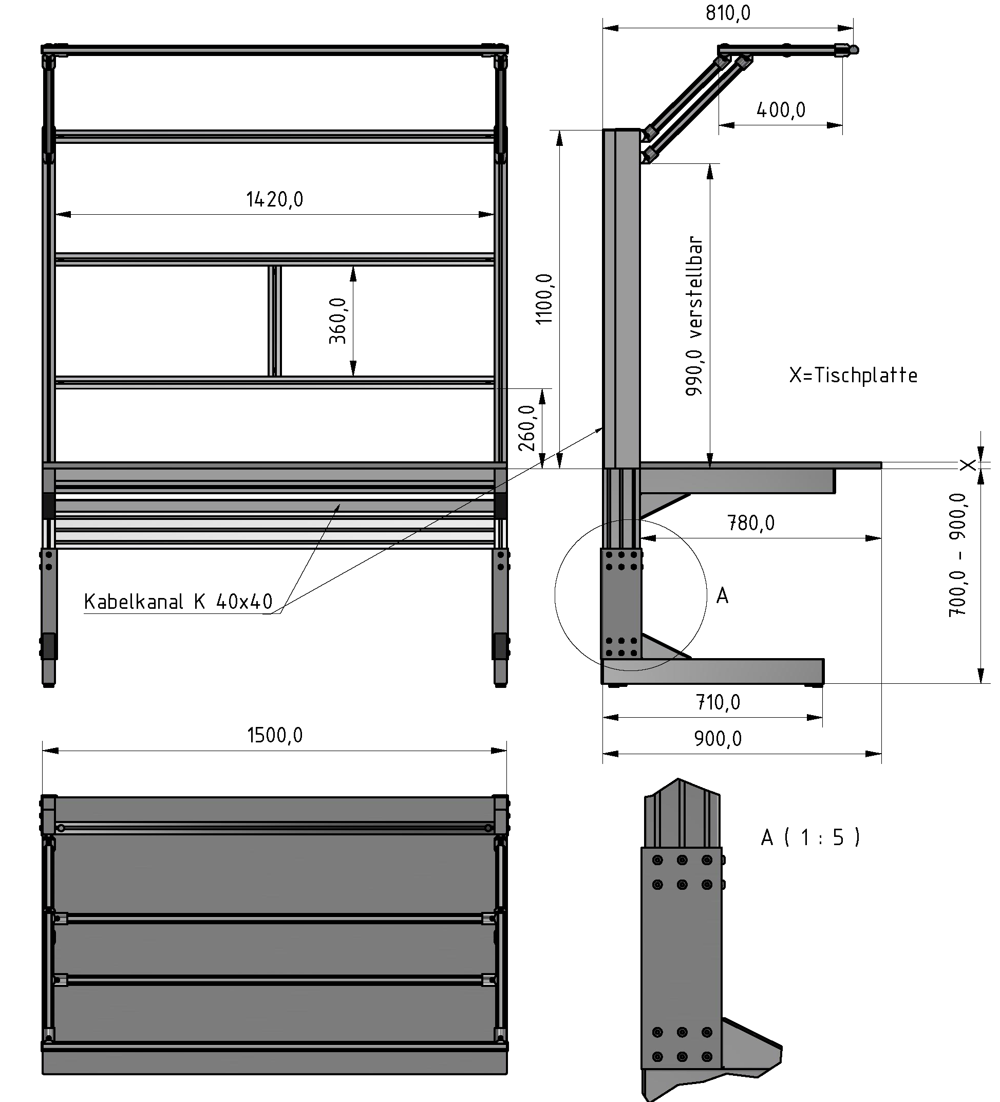 C Line  plus worktable