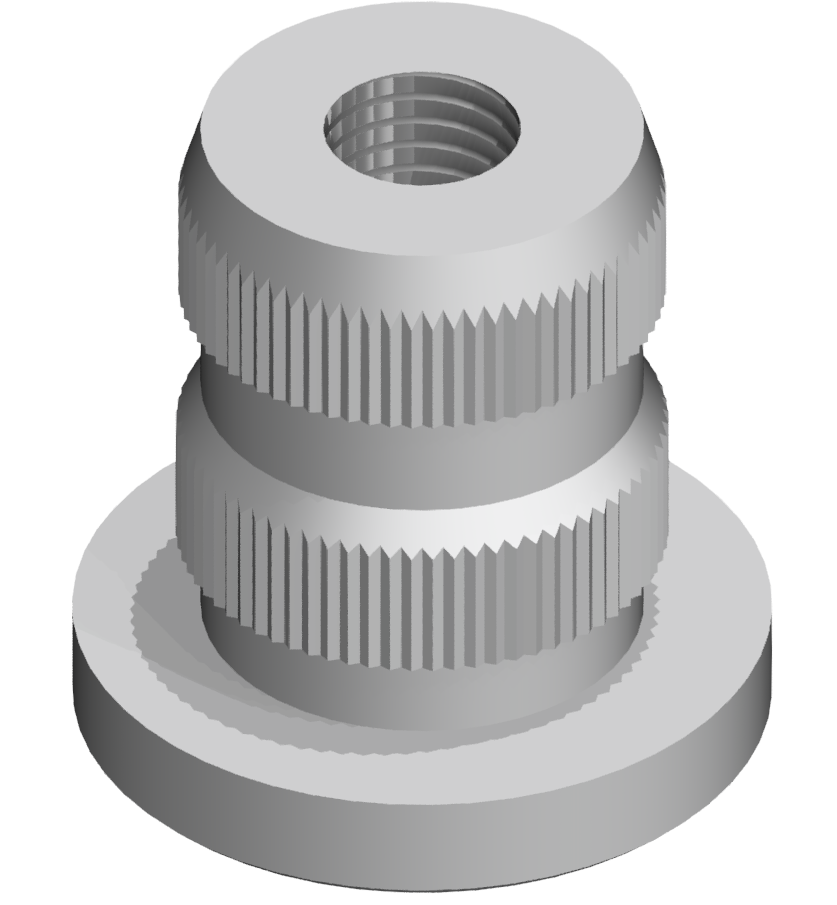 Threaded Insert, Profile Tube D30 M10 Al, natural