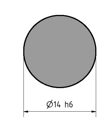 Welle D14, rostfrei