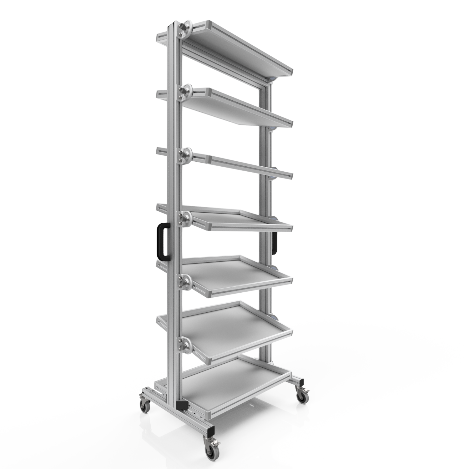 Systemwagen für Eurobehälter 60 x 40 H 200 cm neigbar
