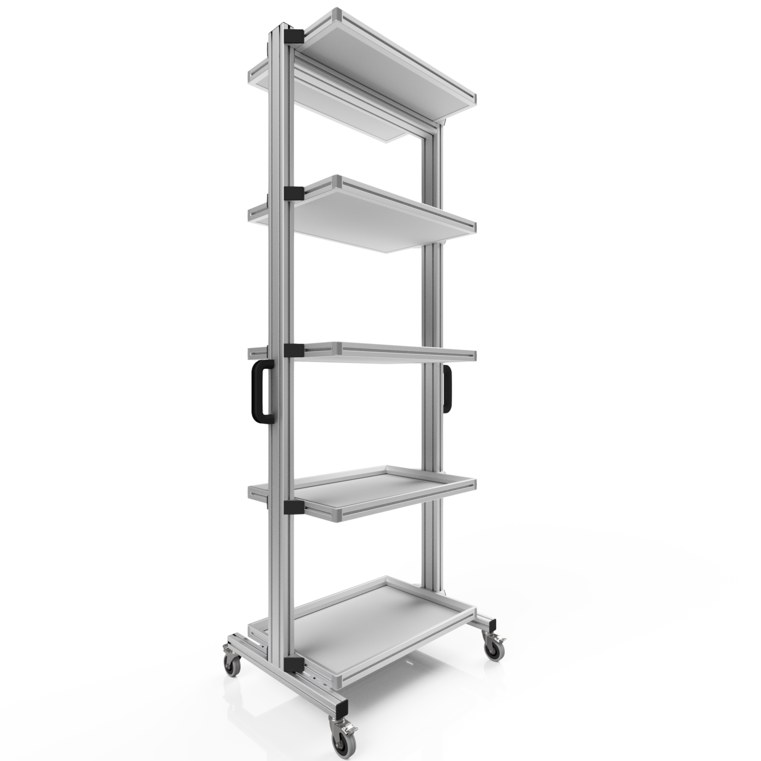 Systemwagen für Eurobehälter 60 x 40 H 200 cm ohne Auszug 