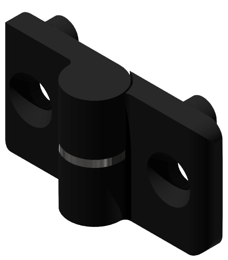 Hinge 8 PA, right, black