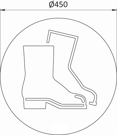 Use foot protection Floor sign