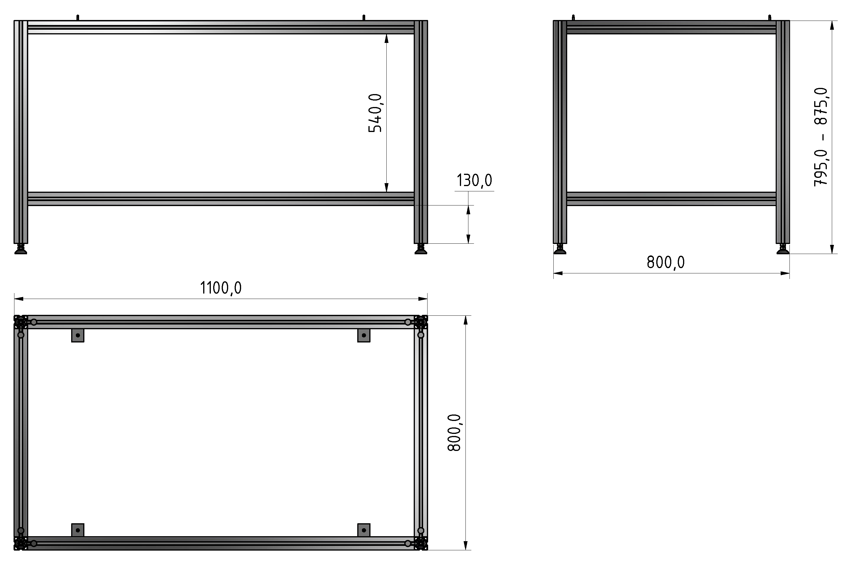 Packing Line table frame