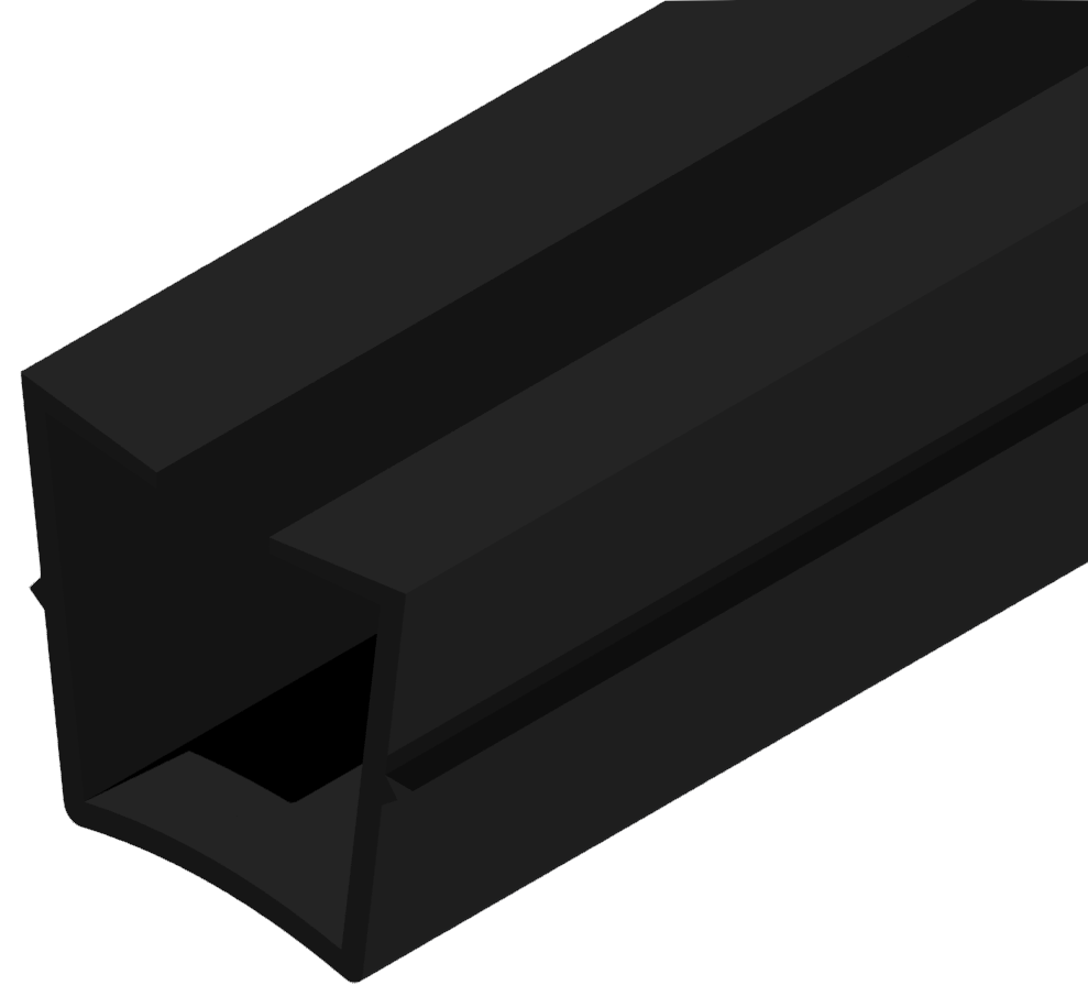 Cover Profile 10 black Clamp Profile 32x18-8