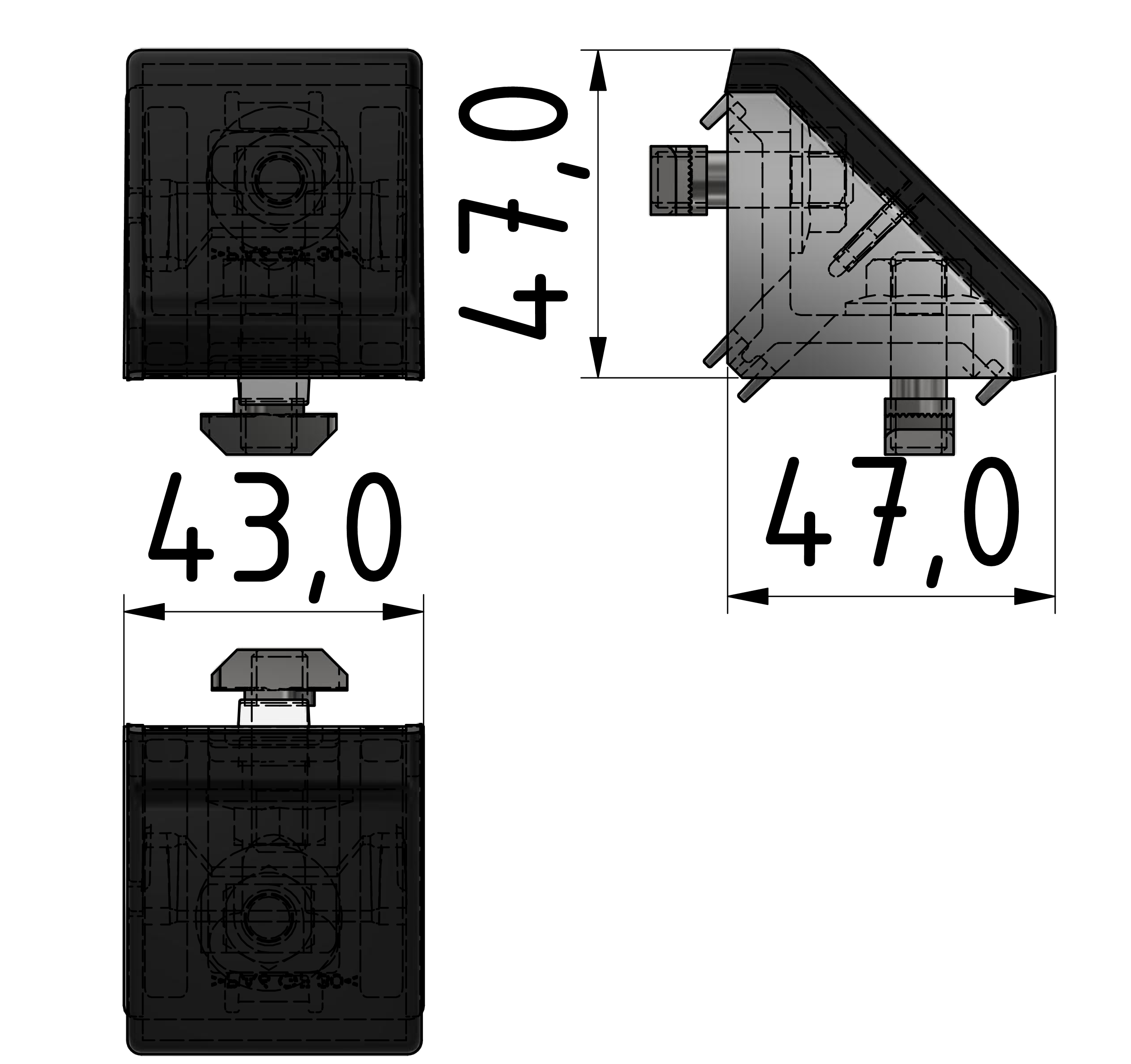Winkelsatz 43x42, natur-10 Winkelsatz 43x42, natur-10