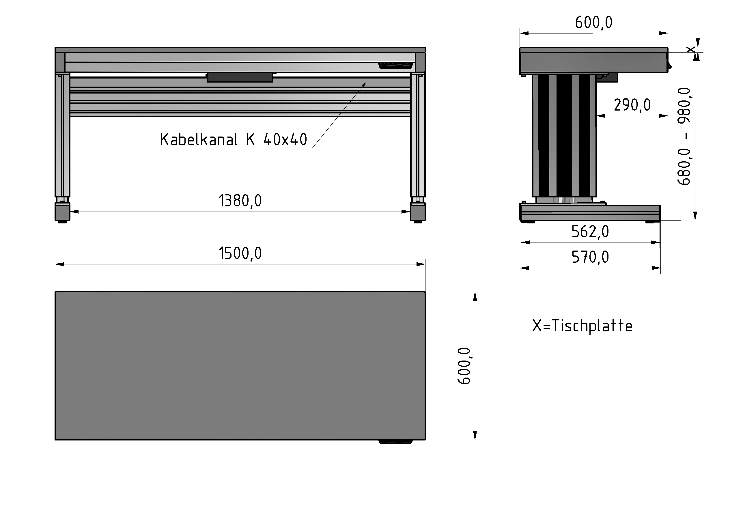 C Line ergo worktable
