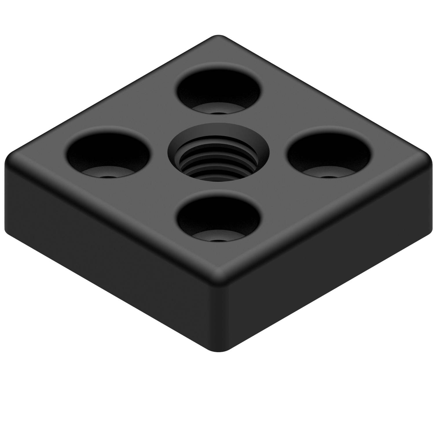 Fußplatte 5 40x40, M12, schwarz