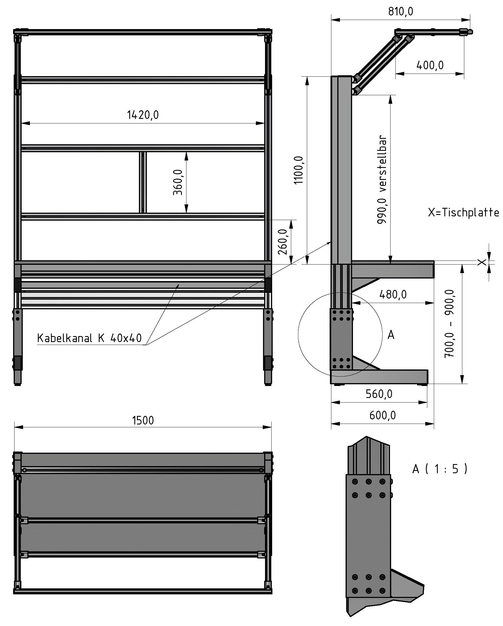 C Line  plus worktable