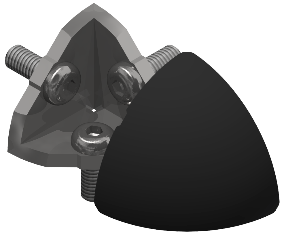 Verbindungssatz 8 R40-90°, schwarz
