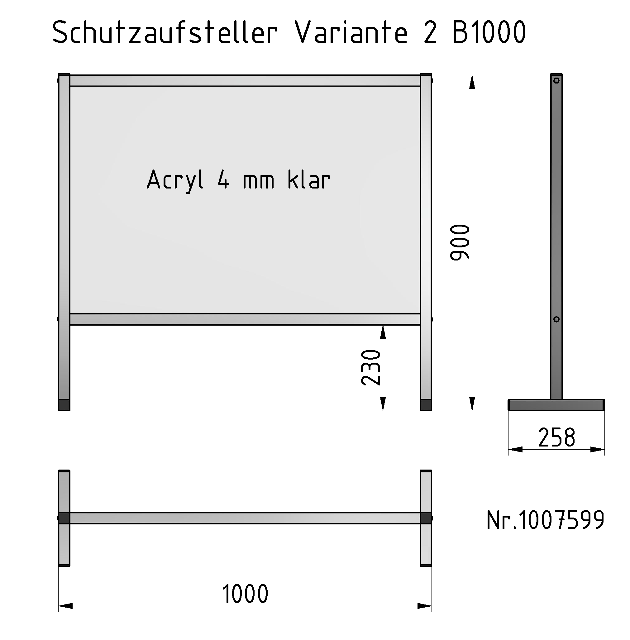 Schutzaufsteller Variante 2