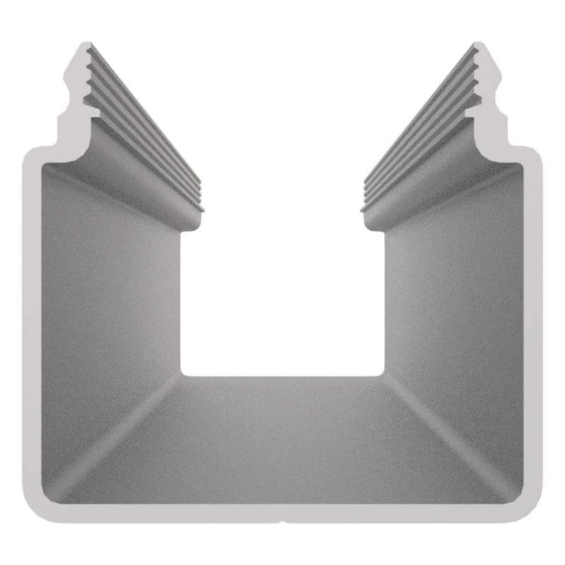 Conduit Profile  U 40x40 E, natural