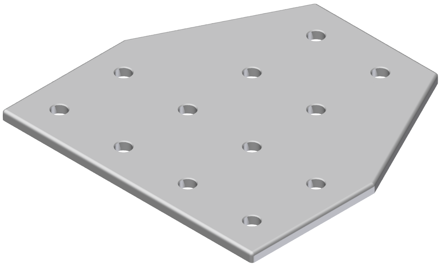 Verbinderplatte T 180x180, eloxiert-10