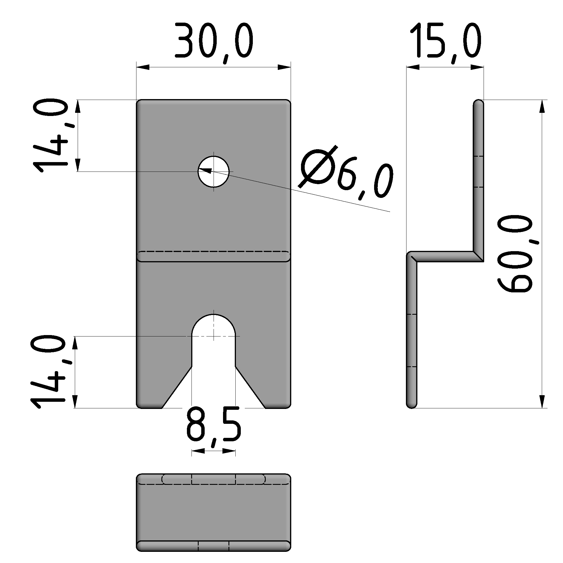 Einhängung 8 40/30, verzinkt