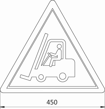Warning of industrial trucks Ground sign