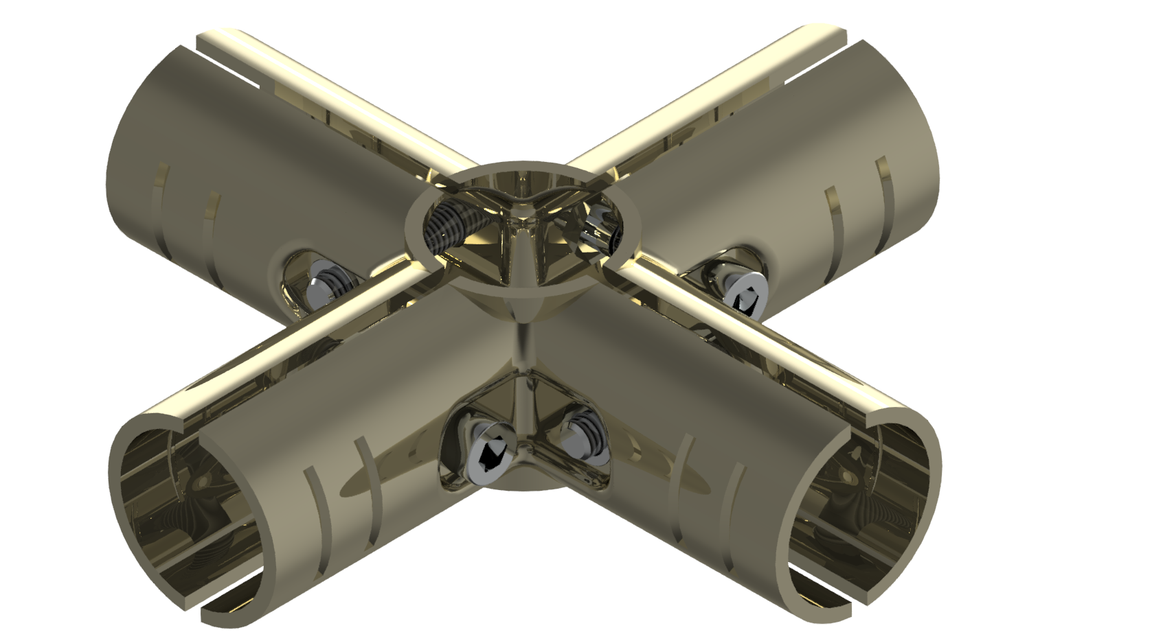 Grundverbinderset als Eckform 4, vernickelt