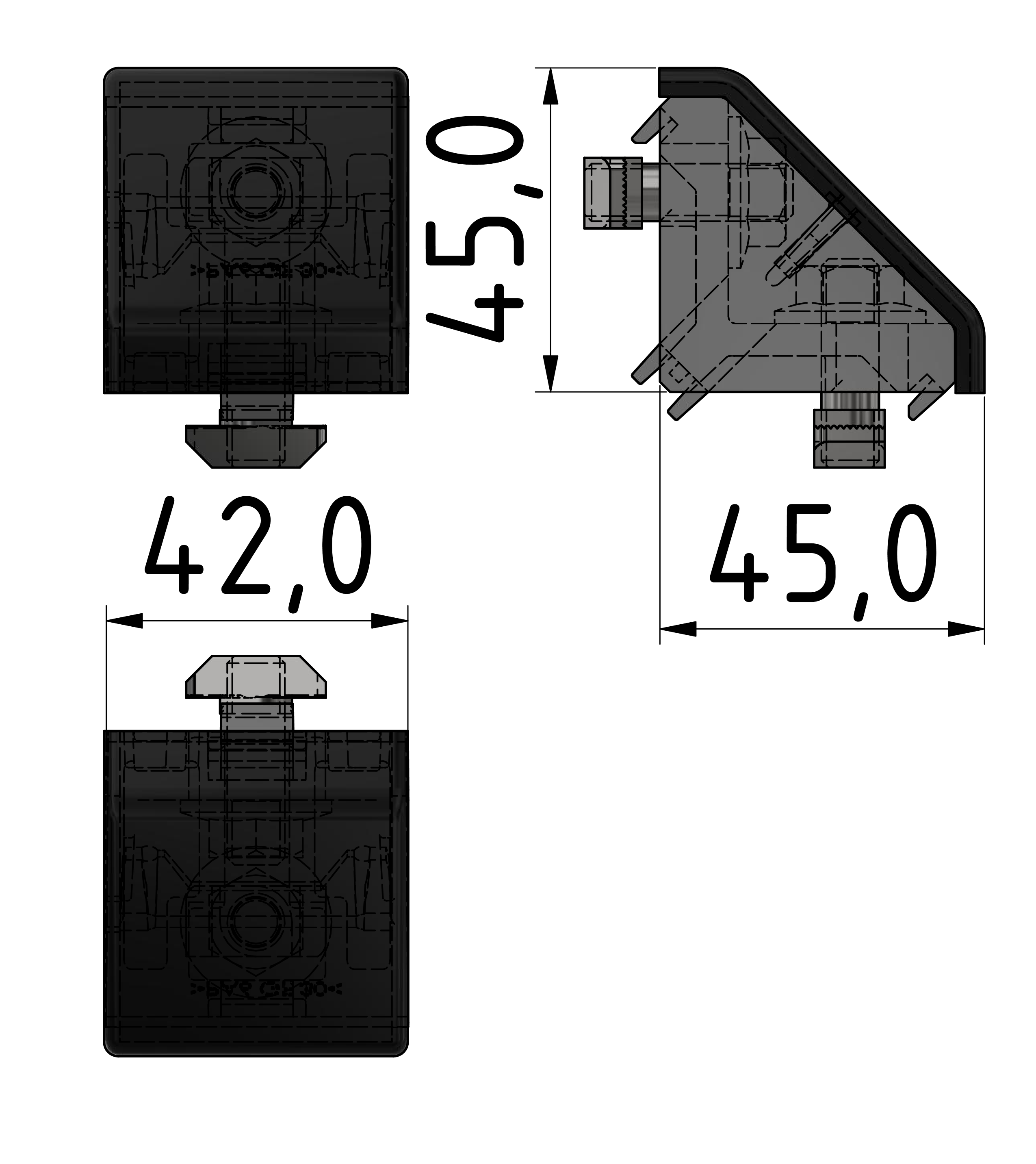 Winkelsatz 45x45 FL, natur-10