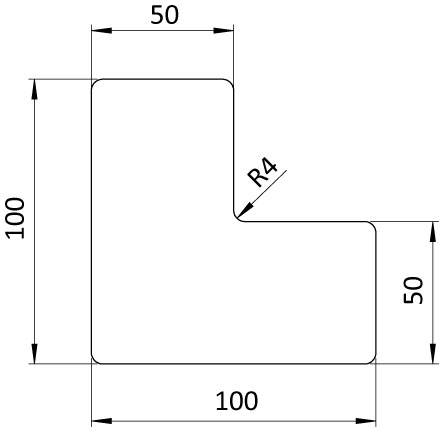 Bodenmarkierung L-Form 50 - blau