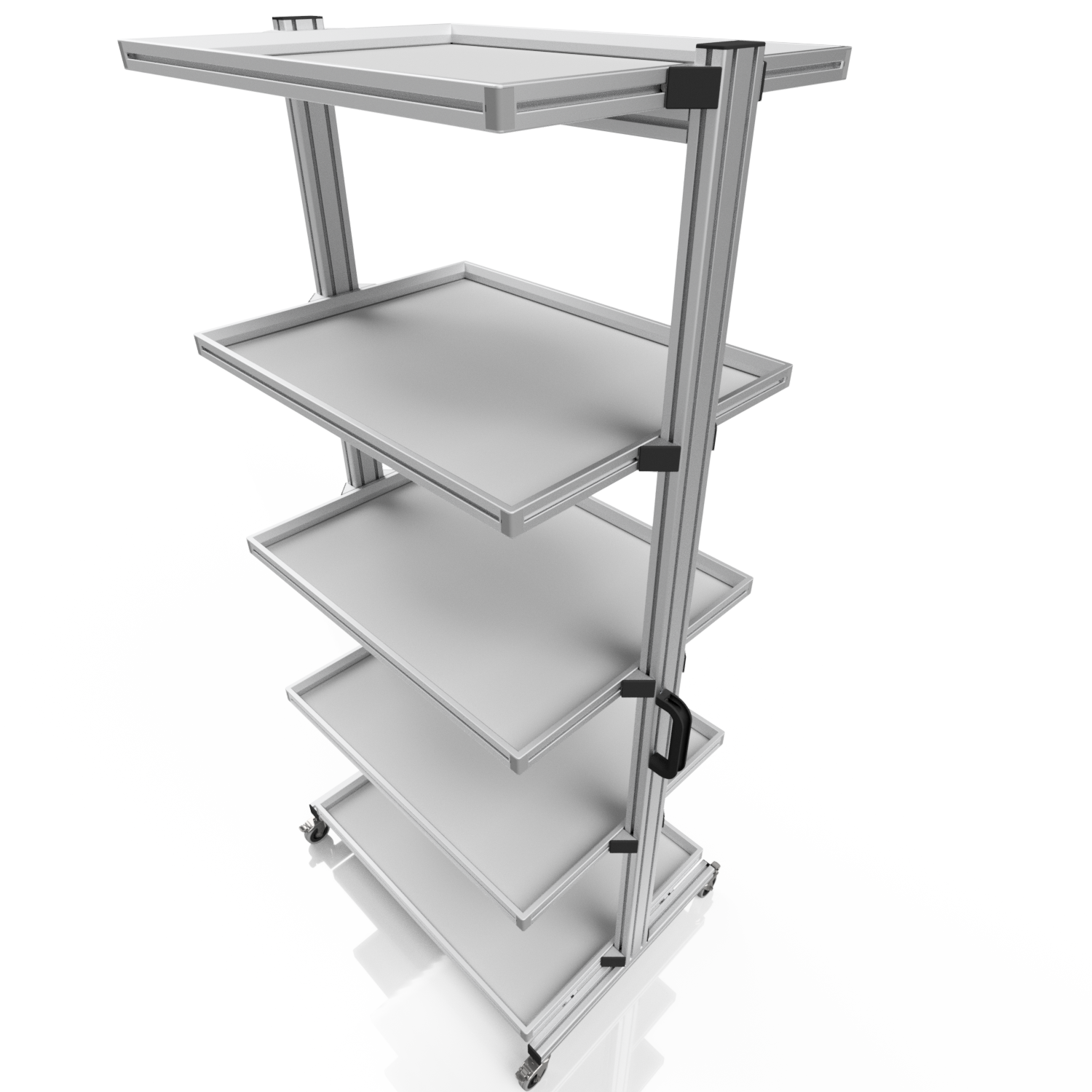 System trolley for Euro containers 80 x 60 H 200 cm without pull-out
