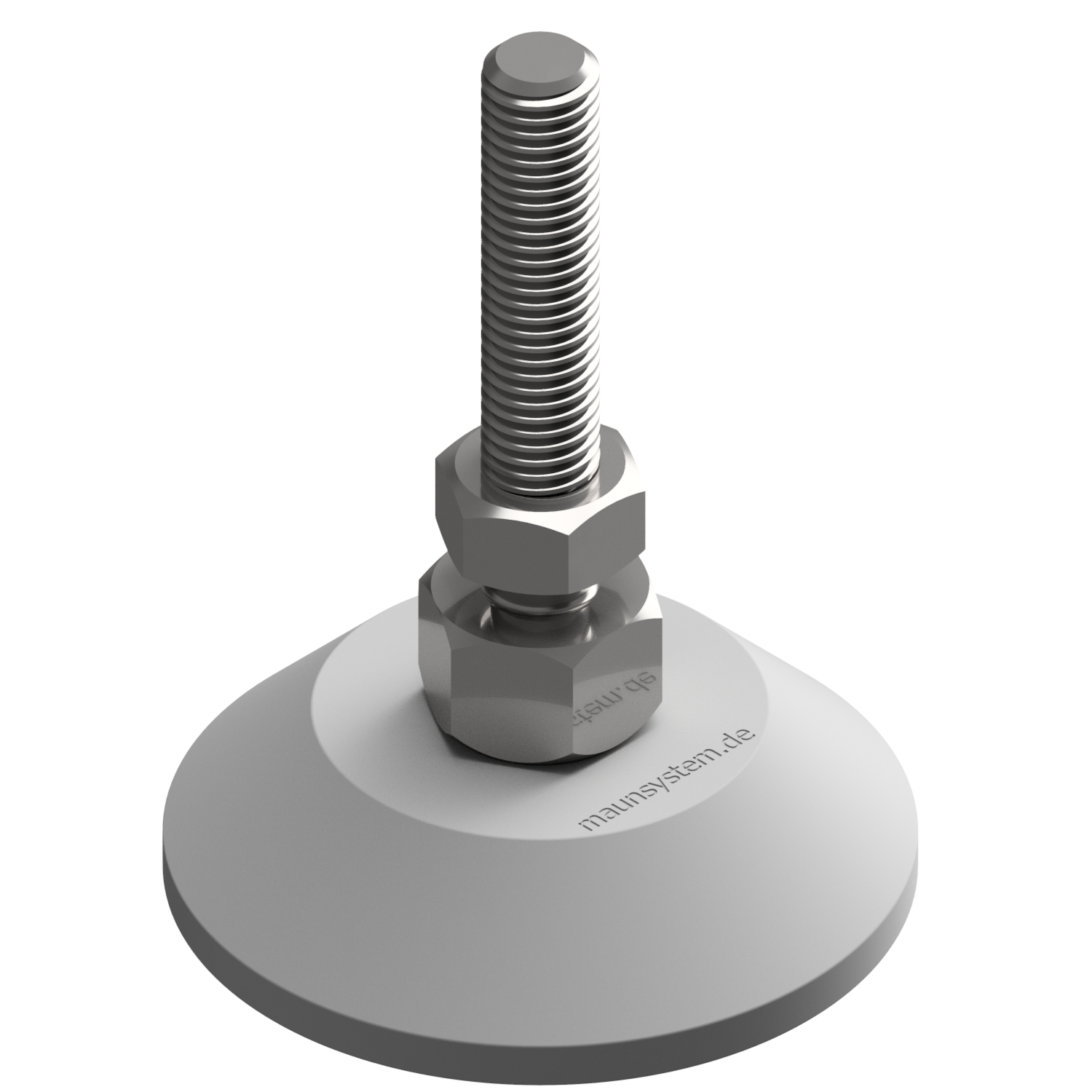 Knuckle Foot D80, M12x100, white aluminium