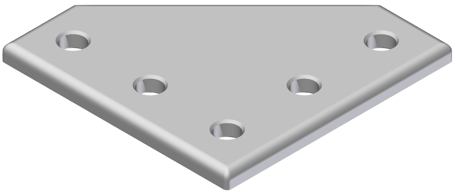 Verbinderplatte L 60x60, eloxiert-6