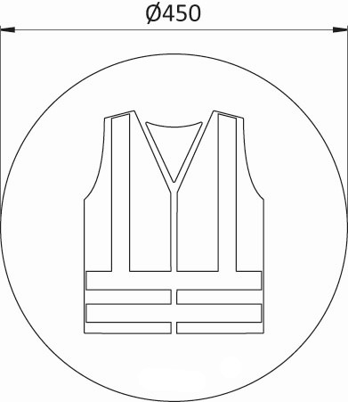 Wear high-visibility waistcoat Ground sign