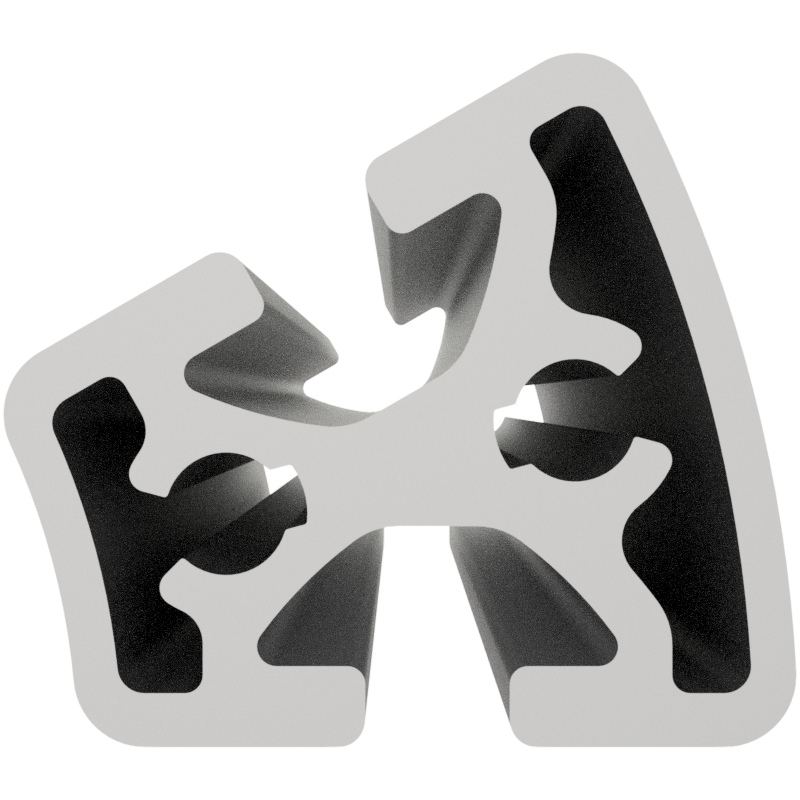 Profil 8 R40/80-30°, natur