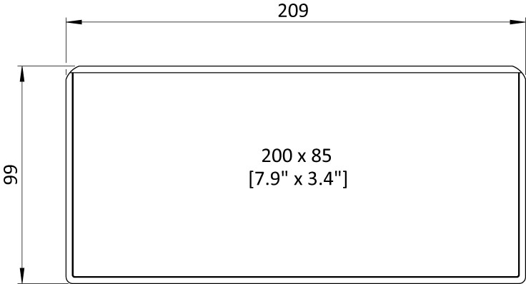 Oben offene KANBAN Hülle 200 x 85 - blau Oben offene KANBAN Hülle 200 x 85 - blau