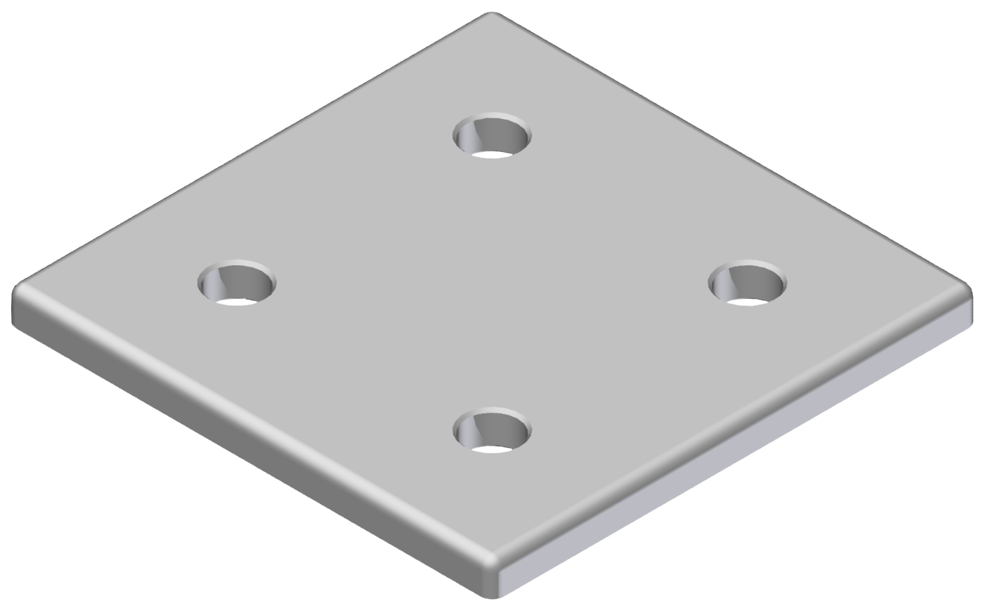Verbinderplatte 90x90, eloxiert-10