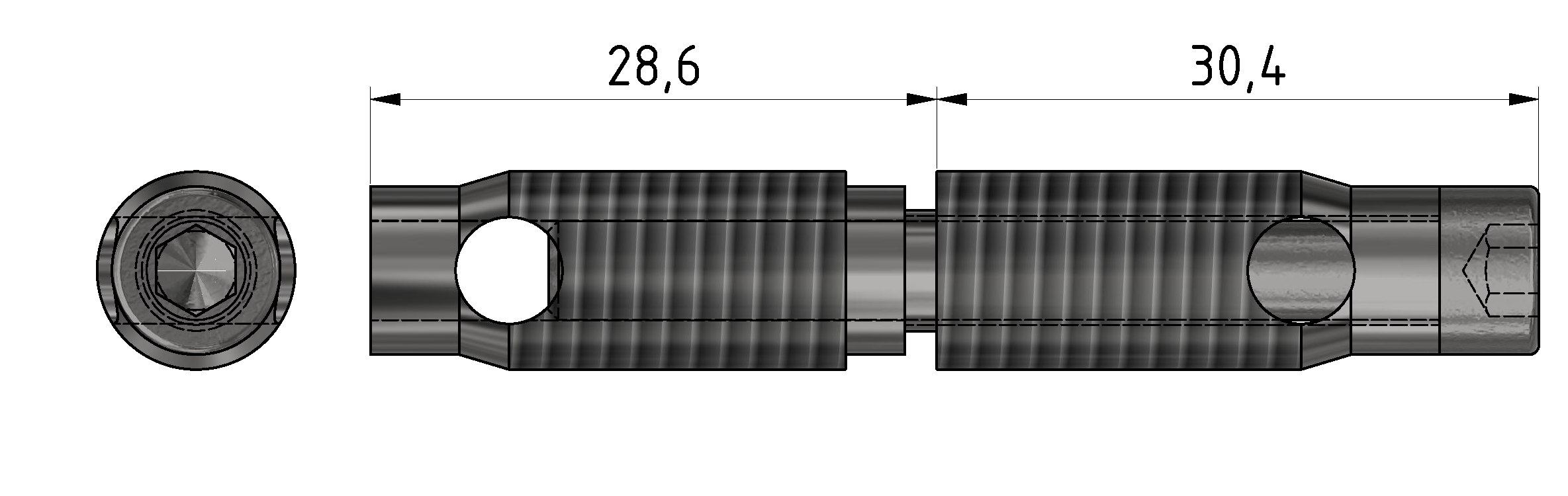 Automatic Butt-Fastening Set 6, stainless
