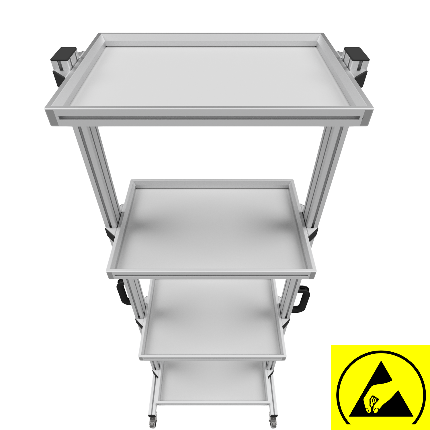 ESD Systemwagen für Eurobehälter 60 x 40 H 200 cm ohne Auszug