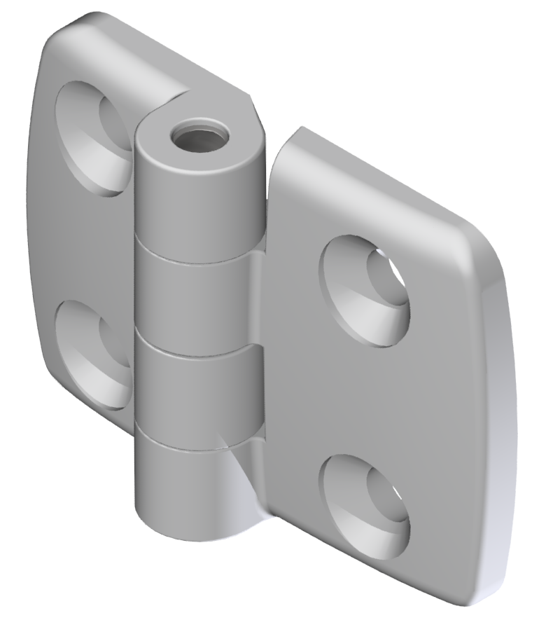 Alu Combi Hinge non detachable 30x45 Al, white aluminium-8/10