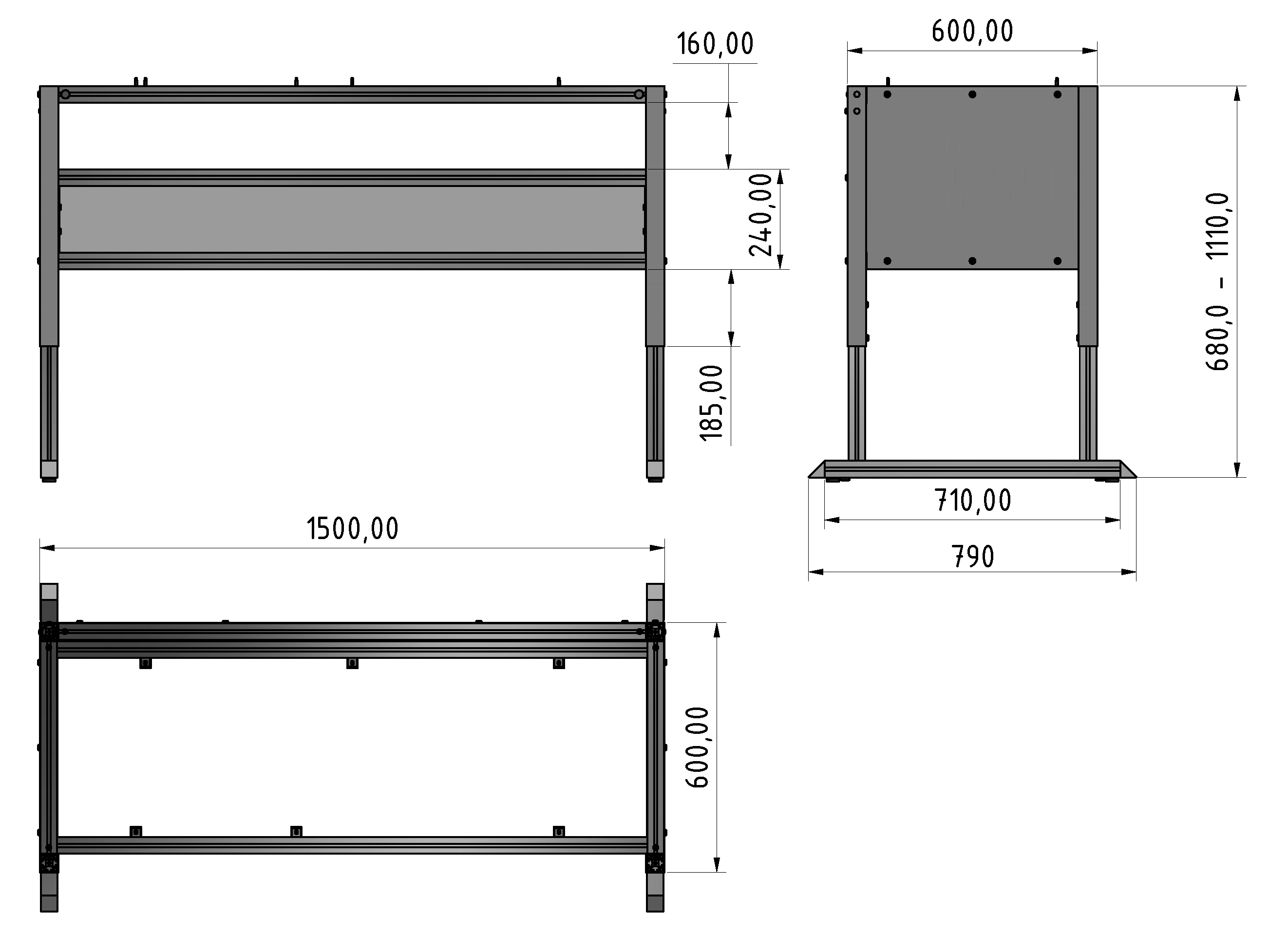 Basic Line table frame